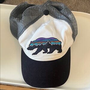 Patagonia Black and White Trucker Hat